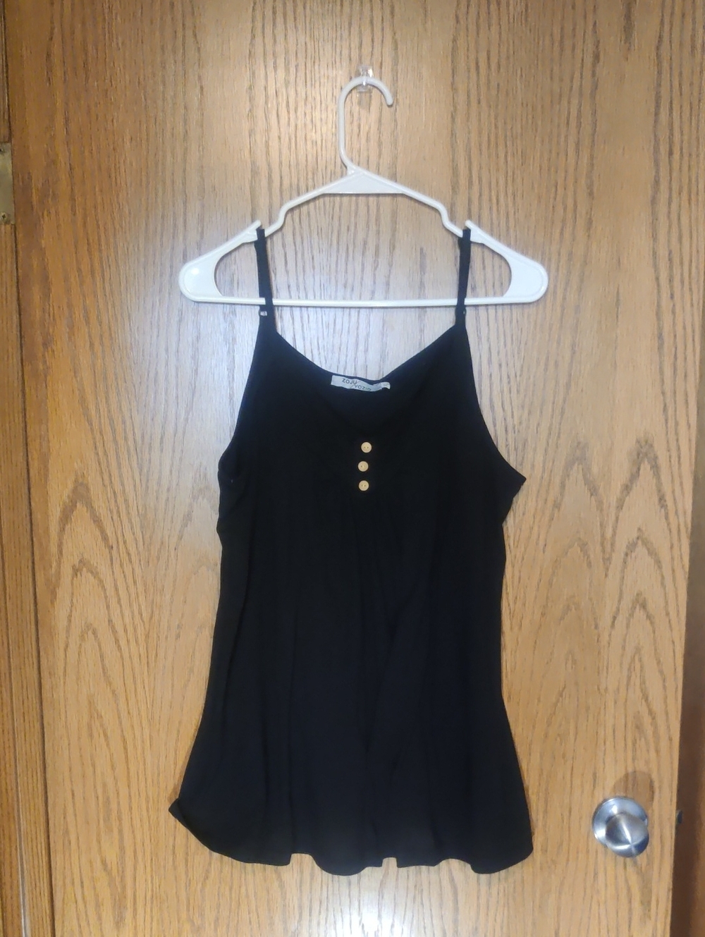 (💖4/20)Classic Black Button-Front Camisole